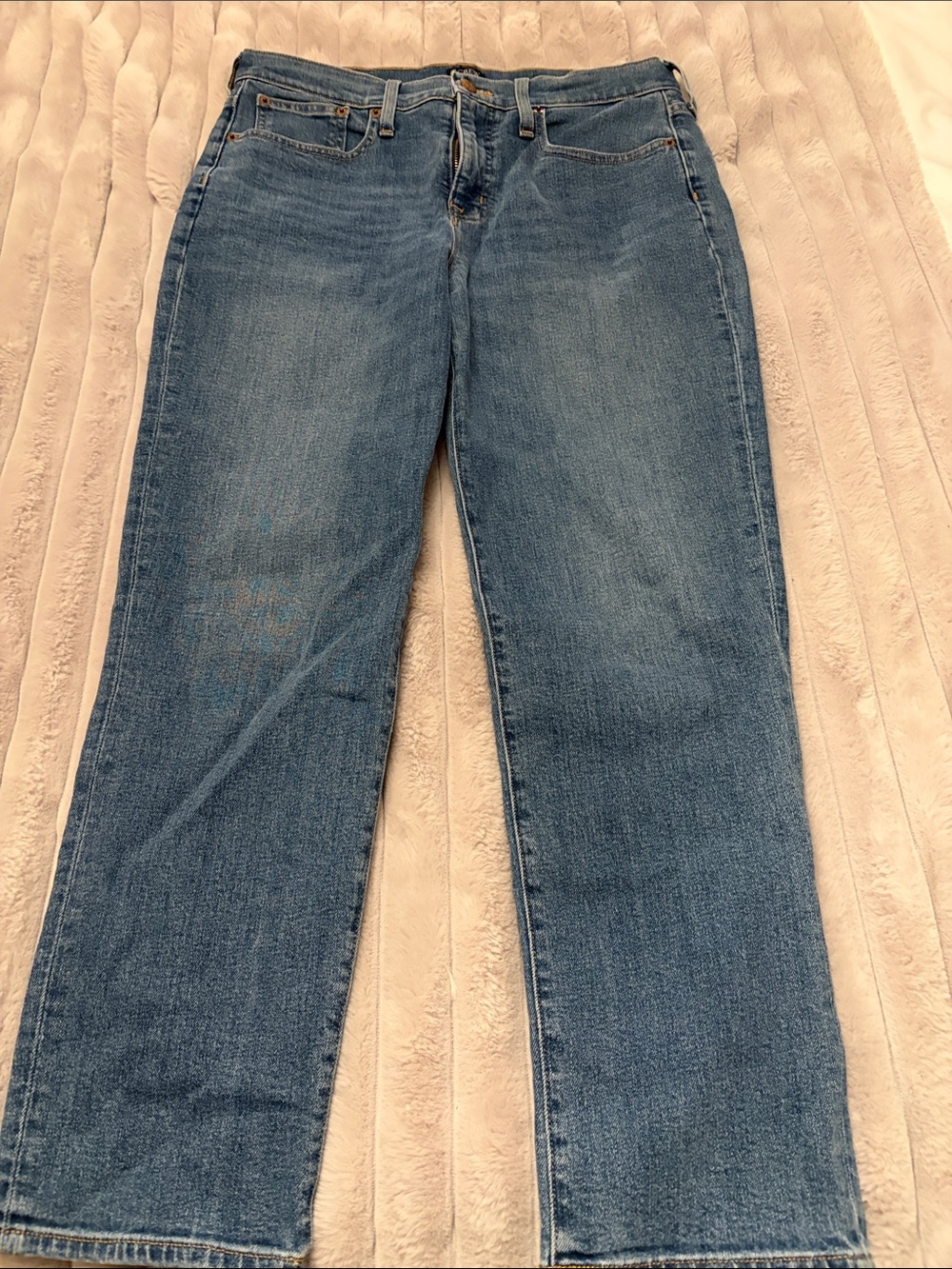 J. Crew Straight-Leg Boyfriend fit Women's Jeans in Medium Blue Wash